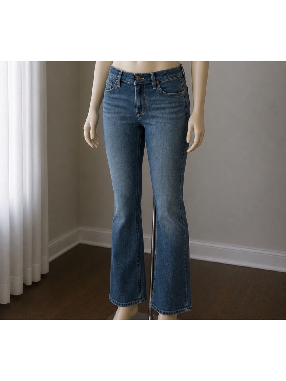 Lee Mid Rise Bootcut Jeans Women’s Size 18 Long Blue Stretch Denim NWT